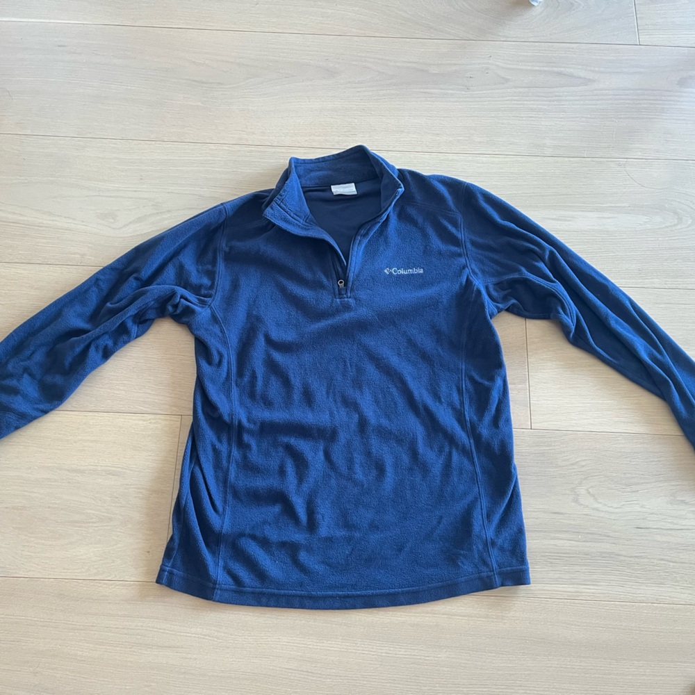 Columbia Men's Navy Blue Half-Zip Fleece Pullover